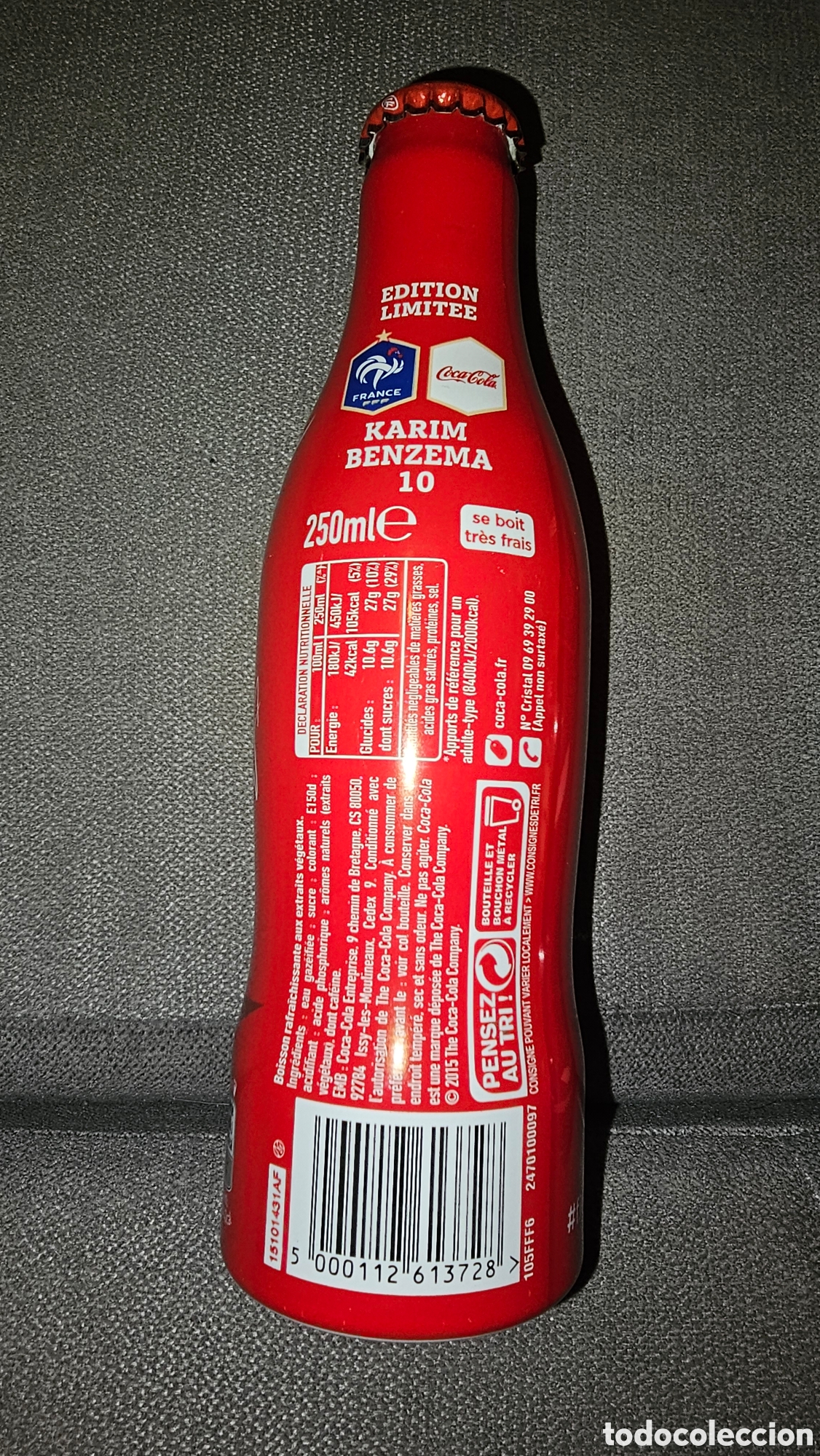 Coleccionismo deportivo: 2 botellas Coca-Cola Euro 2016 - Foto 5