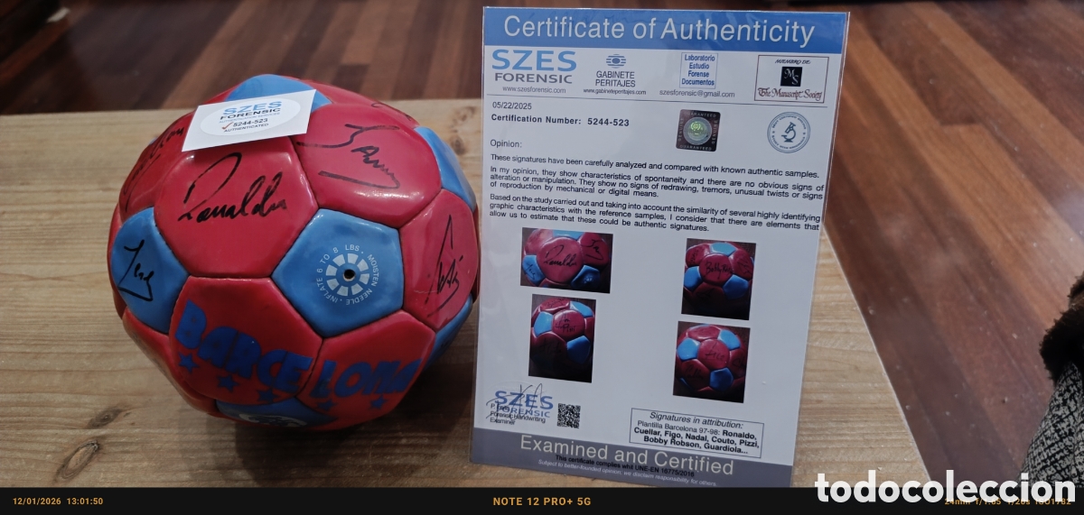 Sammelleidenschaft Sport: Bal&oacute;n Barcelona firmado