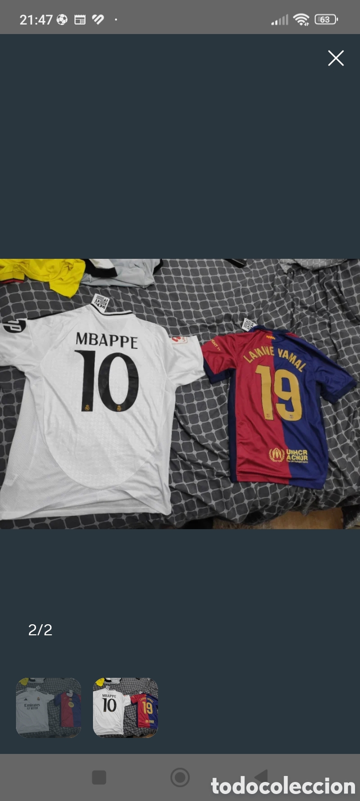 Coleccionismo deportivo: Camiseta del Madrid y barca - Foto 2