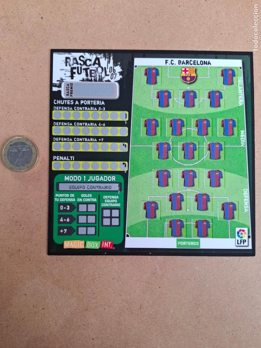 Coleccionismo deportivo: RASCA F&Uacute;TBOL 06 07 - MAGIC BOX INT. - FC. BARCELONA CON MESSI ( SIN USO )