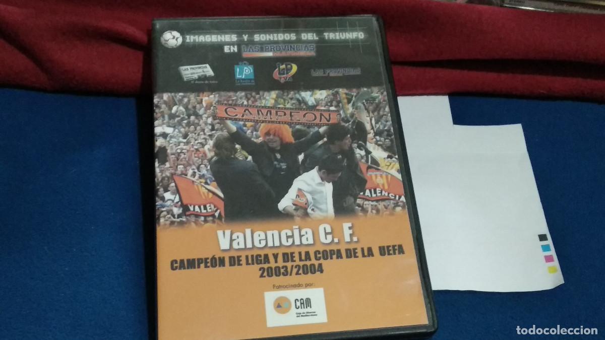Coleccionismo deportivo: DVD - VALENCIA C. F. - CAMPE&Oacute;N DE LIGA Y DE LA COPA DE LA UEFA 2003/2004
