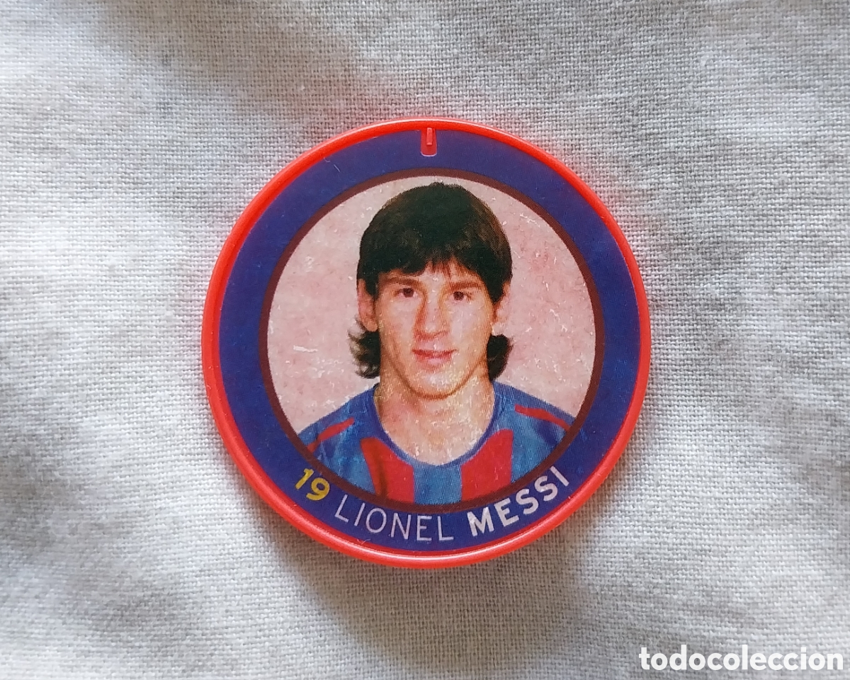 Coleccionismo deportivo: TAZO N&deg; 19 LEO MESSI FC BARCELONA 2005 2006 05 06 LIONEL MESSI BAR&Ccedil;A CHAPA F&Uacute;TBOL TAZO LIGA