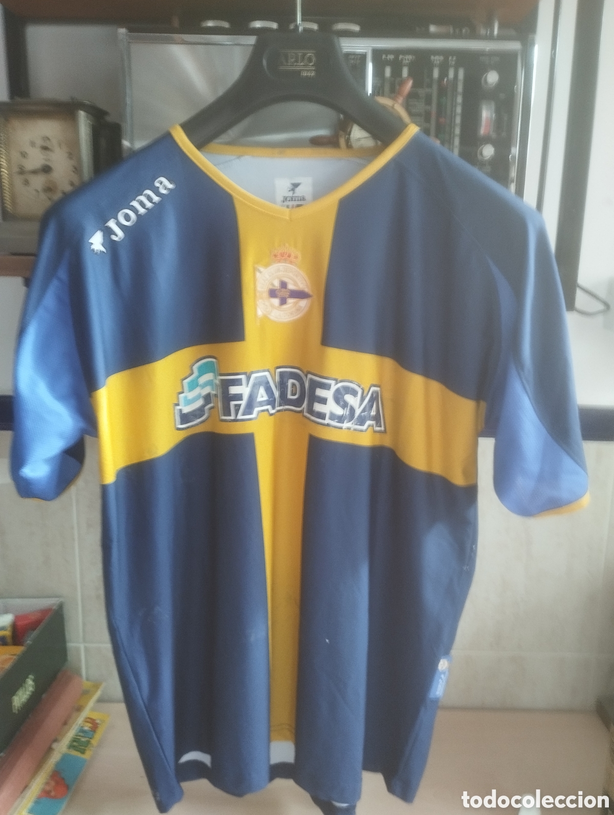 Colecionismo desportivo: CAMISETA FUTBOL DEPORTIVO LA CORU&Ntilde;A VISITANTE 2005-06