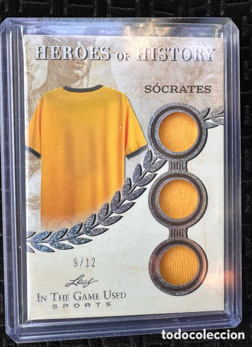 Coleccionismo deportivo: Trozo camiseta Brasil S&oacute;crates