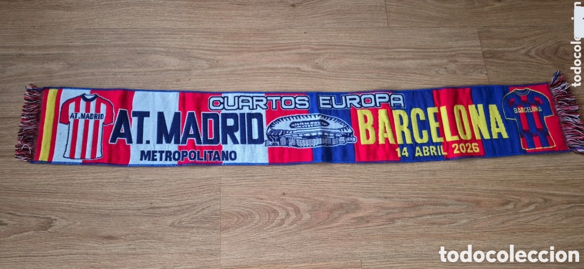 Colecionismo desportivo: BUFANDA AT.MADRID BARCELONA
