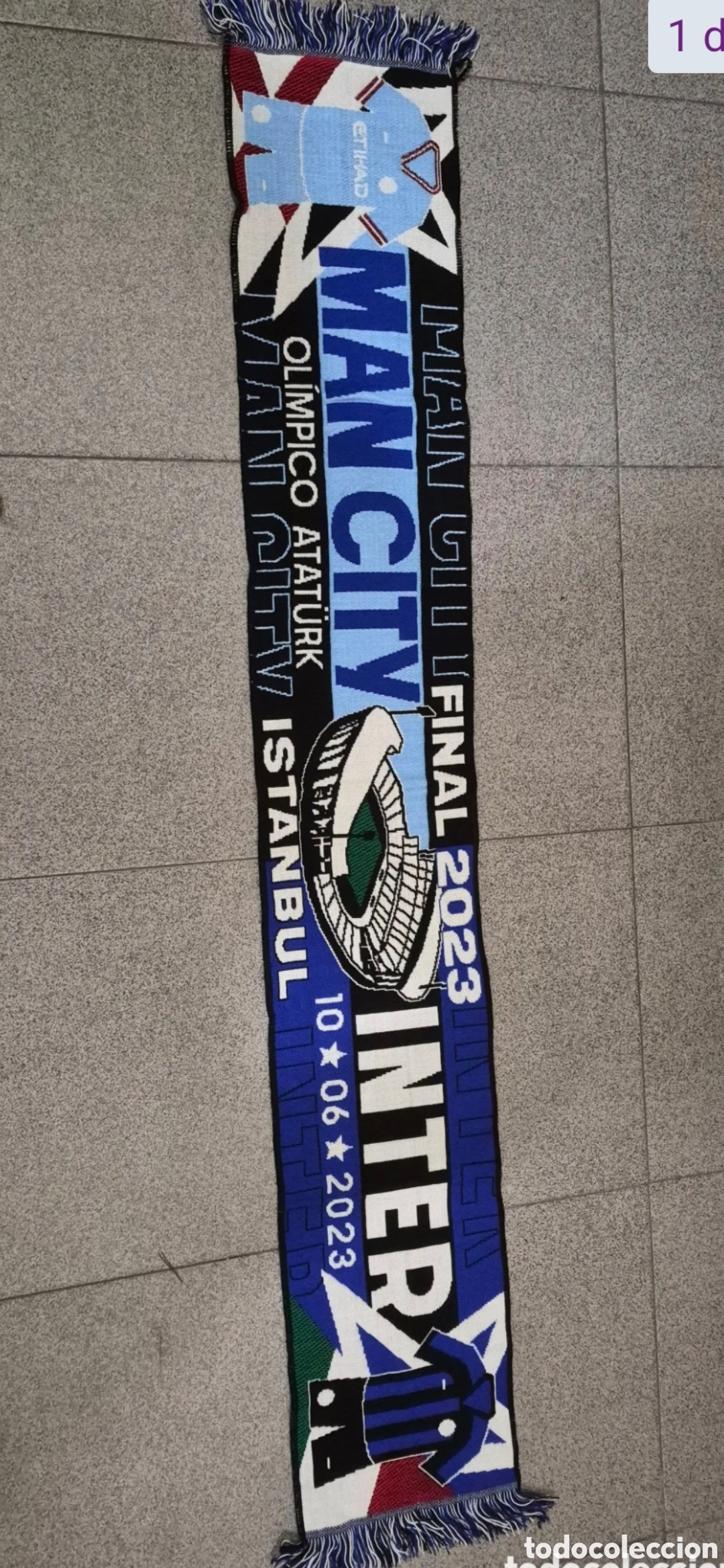 Colecionismo desportivo: BUFANDA CITY INTER CHAMPIONS