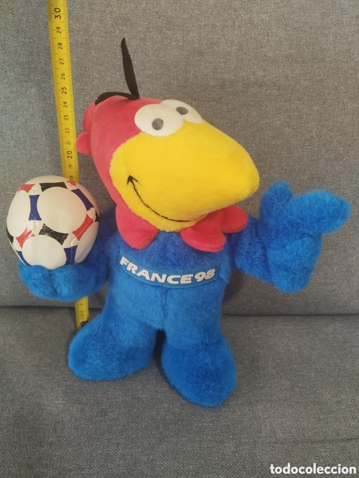 Coleccionismo deportivo: Peluche Gallo Mascota Mundial France 98