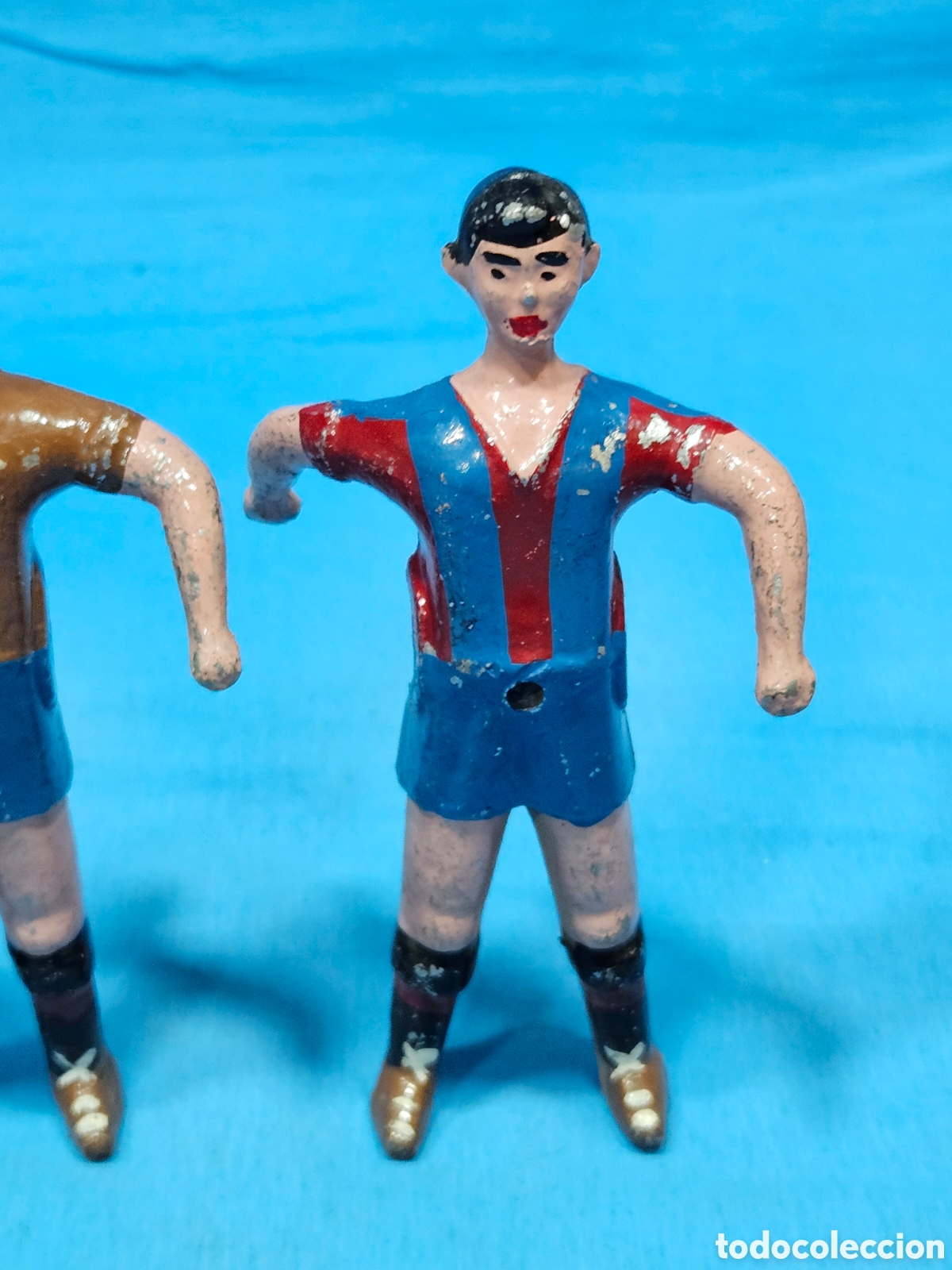 Coleccionismo deportivo: 2 FIGURAS MU&Ntilde;ECOS FUTBOLIN - Foto 3