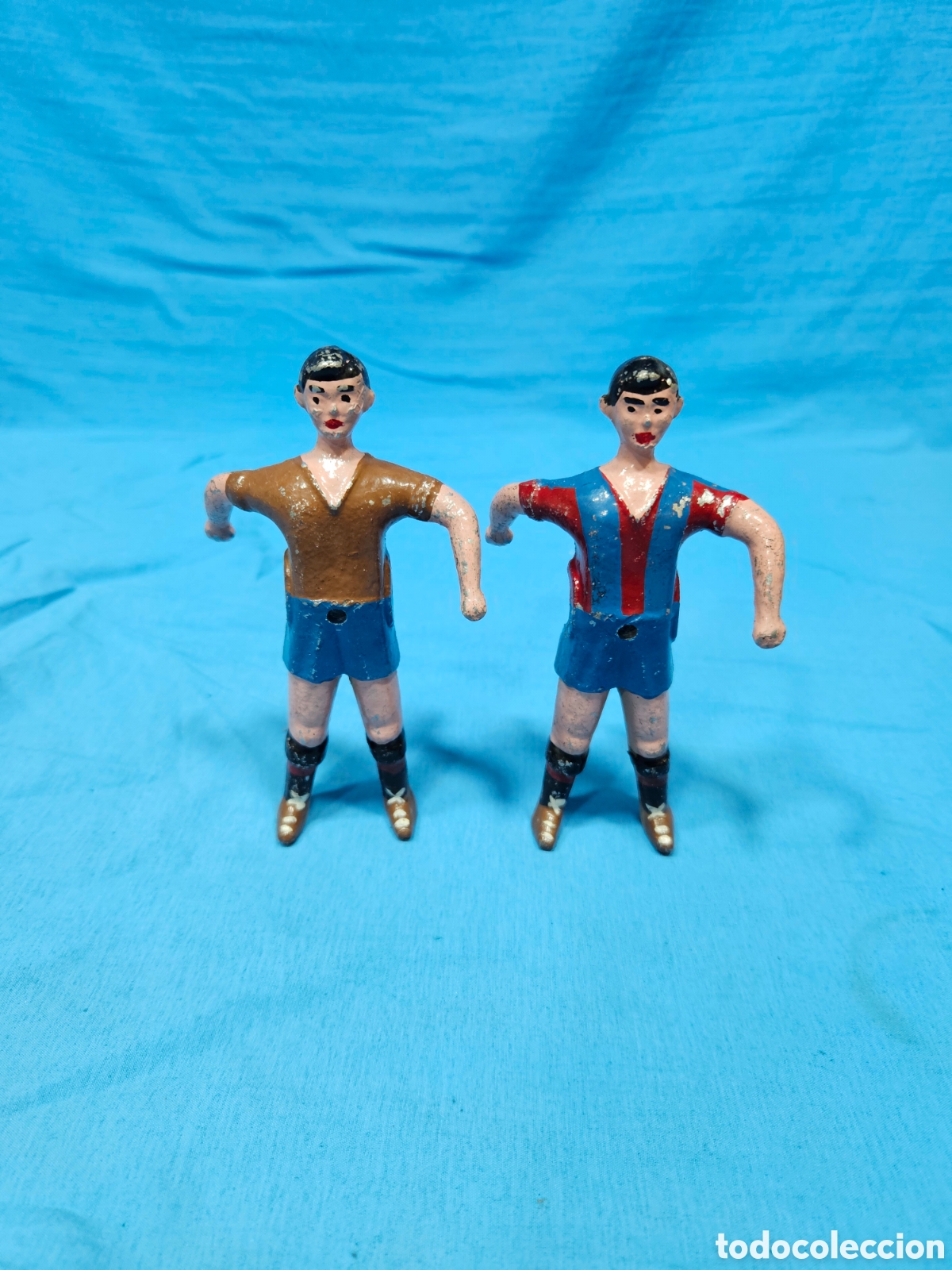 Coleccionismo deportivo: 2 FIGURAS MU&Ntilde;ECOS FUTBOLIN - Foto 1