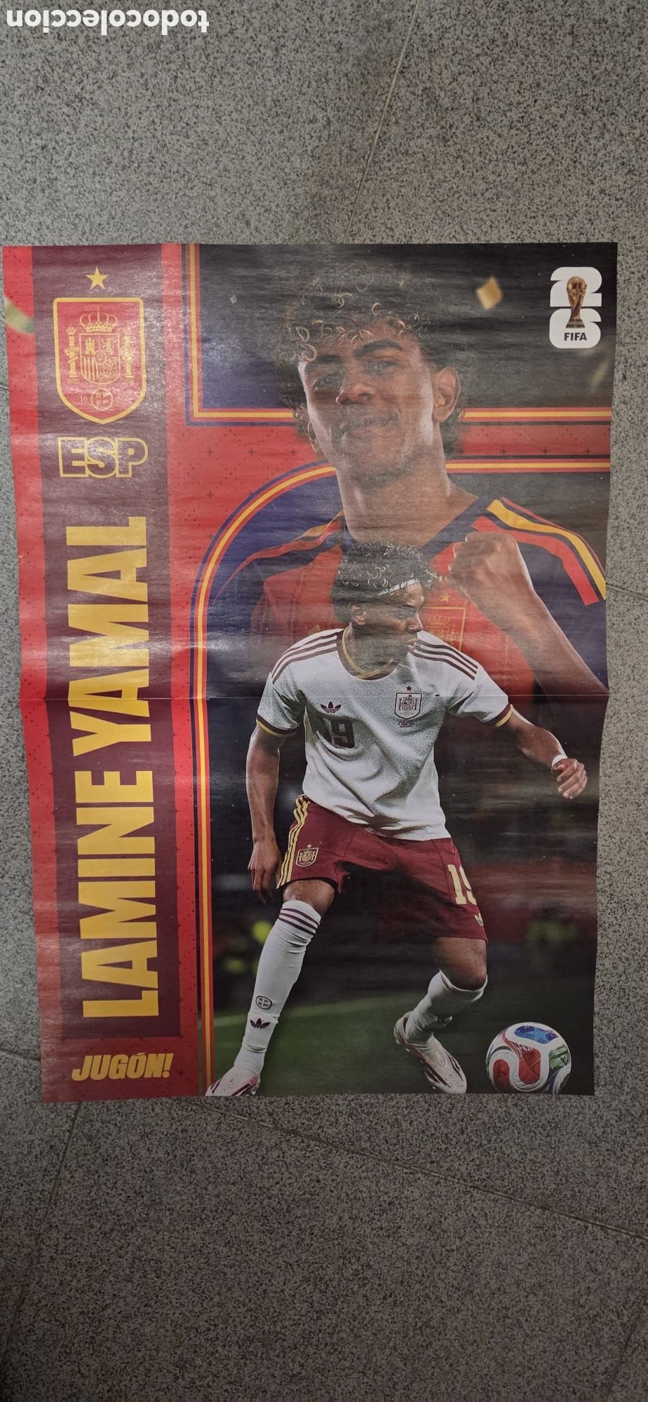 Coleccionismo deportivo: POSTER LAMINE YAMAL ESPA&Ntilde;A 2026
