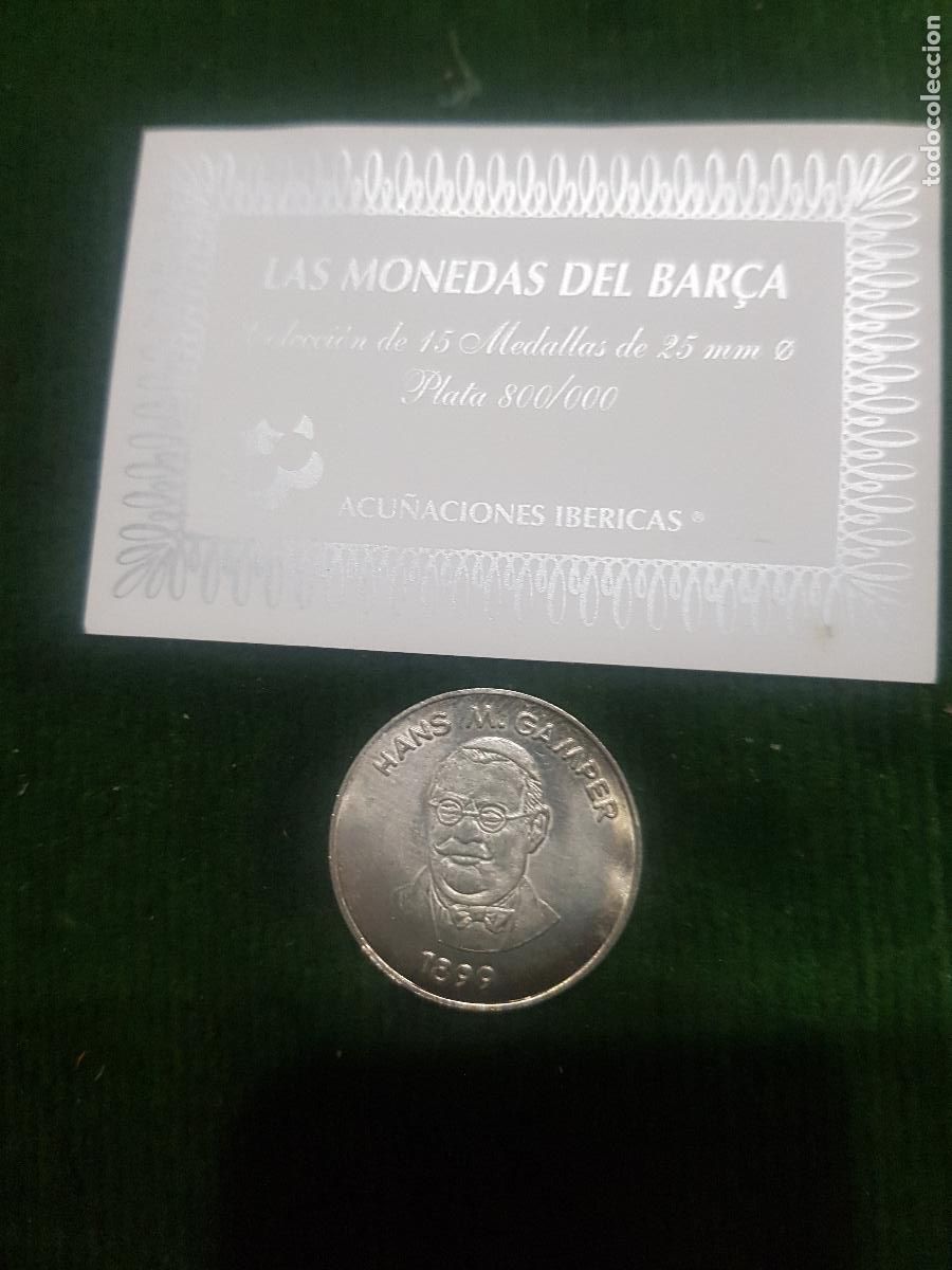 Coleccionismo deportivo: FUTBOL CLUB BARCELONA-PLATA DE 800-PESA 5 GRAMOS