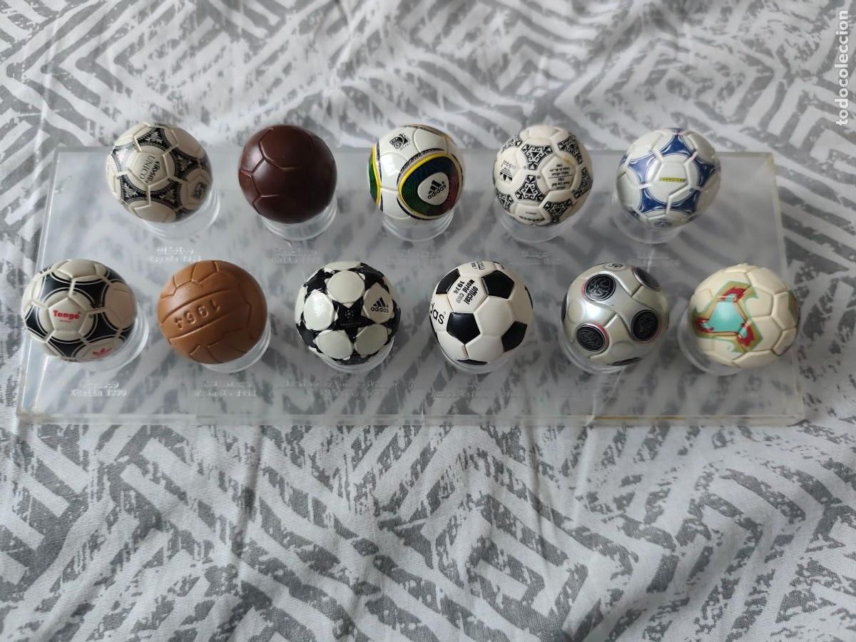 Coleccionismo deportivo: COLECCION 10 MINI BALONES ADIDAS VARIAS FINALES Y MUNDIALES - 3,5 CM /