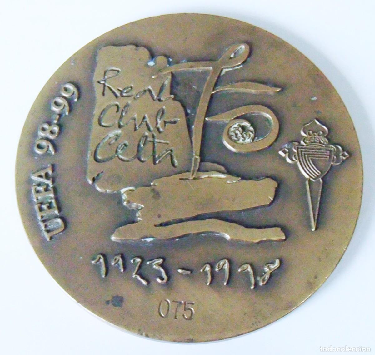Coleccionismo deportivo: Medalla 075 Conmemorativa UEFA 1998/99 75&ordm; Aniversario Celta de Vigo