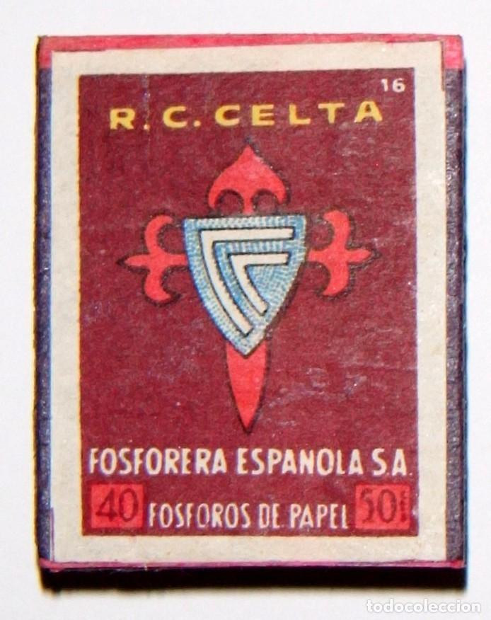 Coleccionismo deportivo: Caja Cerillas n&ordm;16. Celta de Vigo. FOSFORERA ESPA&Ntilde;OLA,S.A.
