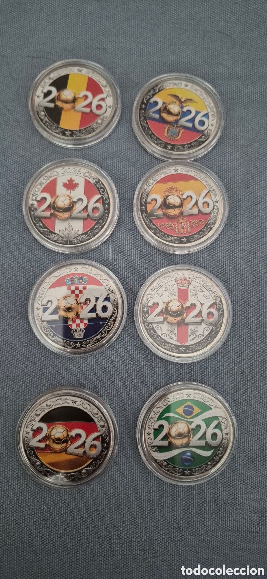 Coleccionismo deportivo: MONEDAS DEL MUNDIAL ESPA&Ntilde;A BRASIL CANAD&Aacute; CROACIA