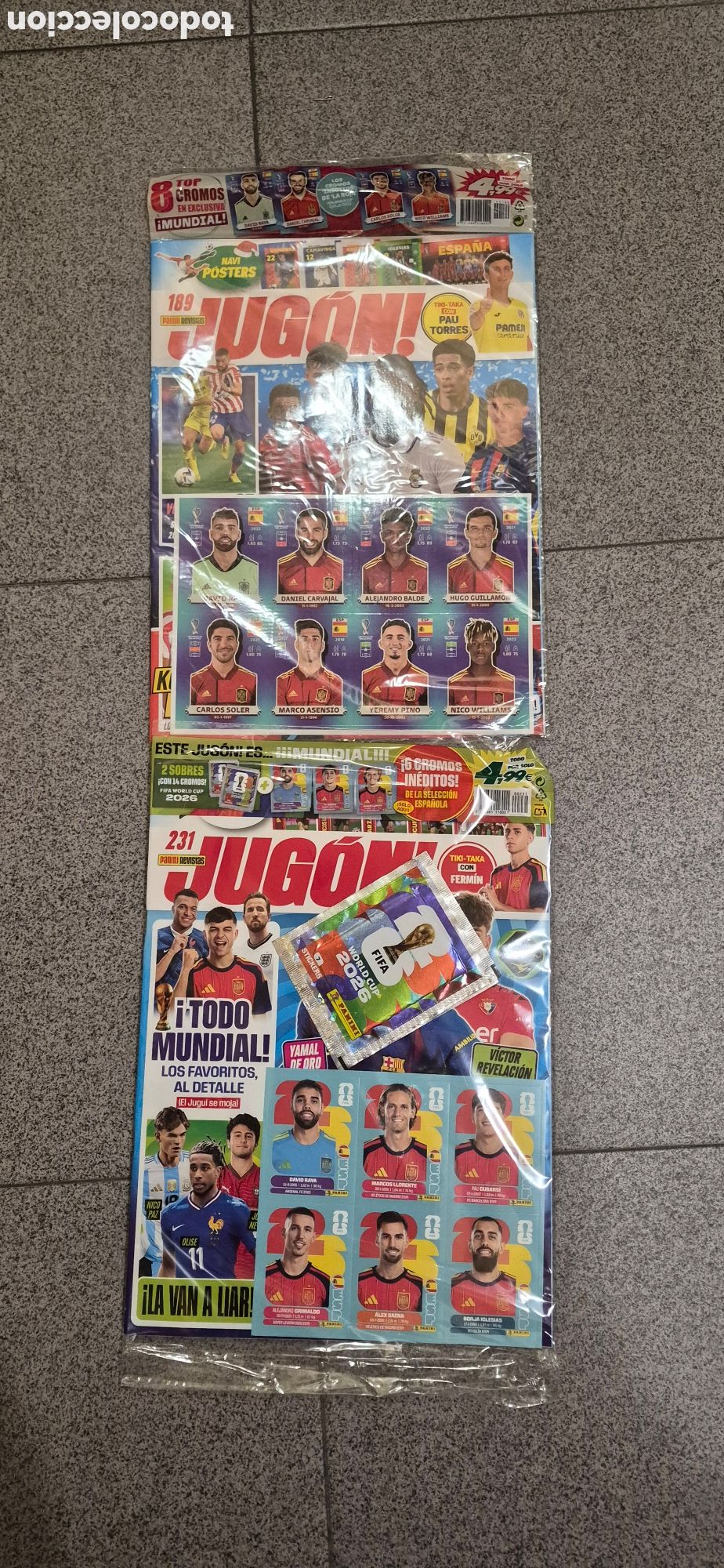 Coleccionismo deportivo: 2 REVISTAS JUGON N.231 N.189