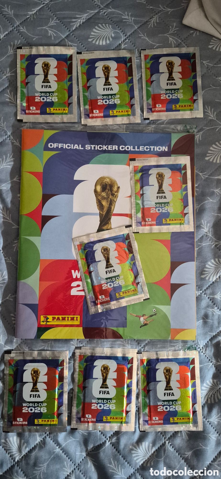 Coleccionismo deportivo: ALBUM MUNDIAL + 8 SOBRES SIN ABRIR
