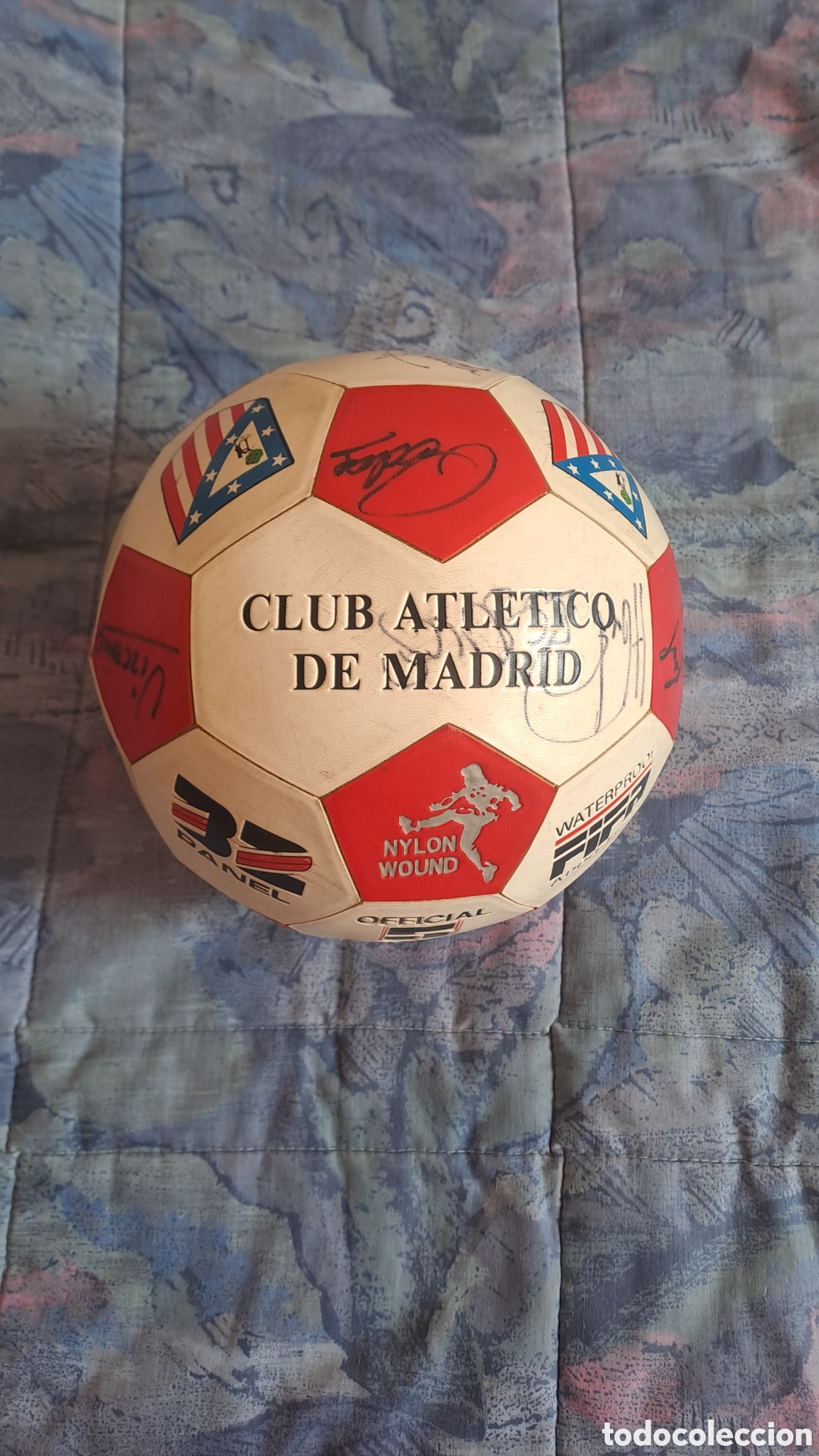 Coleccionismo deportivo: Balon de futbol oficial Atletico de madrid