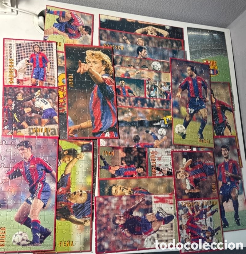 Coleccionismo deportivo: Colecci&oacute;n Puzzles FC Bar&ccedil;a Mundo Deportivo a&ntilde;o 96