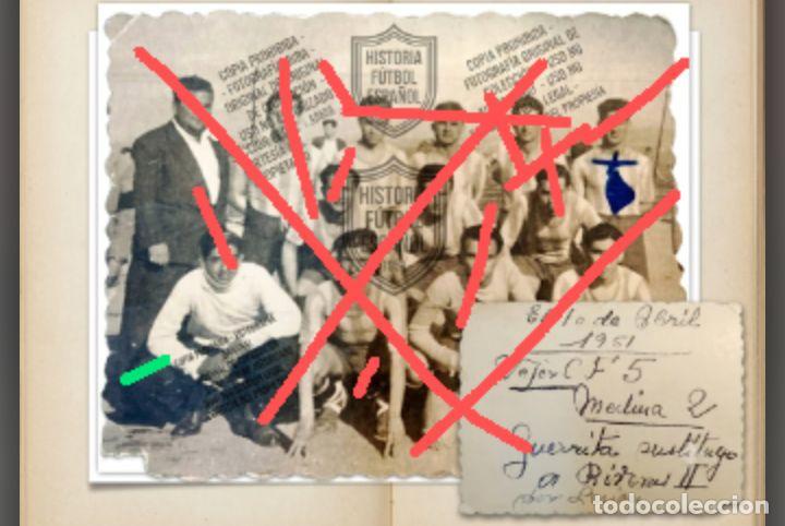 Coleccionismo deportivo: FOTOGRAFIA UNICA FUTBOL VEJER CLUD DE FUTBOL 5 MEDINA 1 A&Ntilde;O 1951 HISTORICA CADIZ