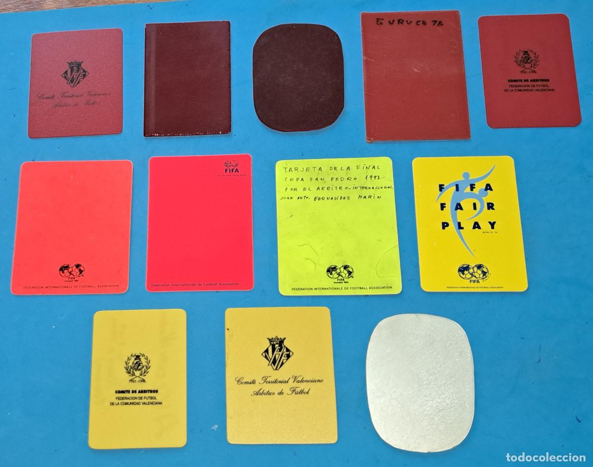 Coleccionismo deportivo: LOTE DE TARJETAS ARBITRALES - PROCEDEN DEL MUSEO DEL F&Uacute;TBOL DE SANTA POLA