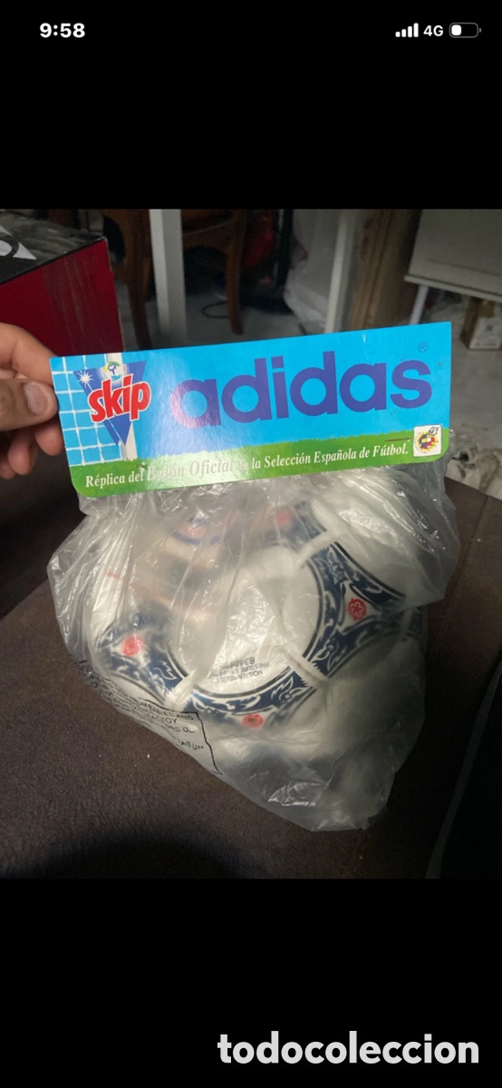 Coleccionismo deportivo: Bal&oacute;n Adidas Questra euro 96 , promoci&oacute;n LUZIL selecci&oacute;n espa&ntilde;ola , original y sellado