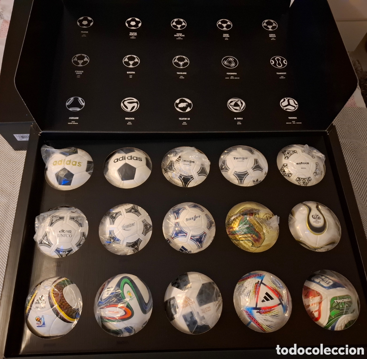 Coleccionismo deportivo: Colecci&oacute;n Balones F&uacute;tbol Adidas Mundiales