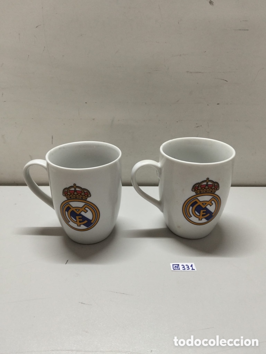 Coleccionismo deportivo: Juego de tazas Real Madrid
