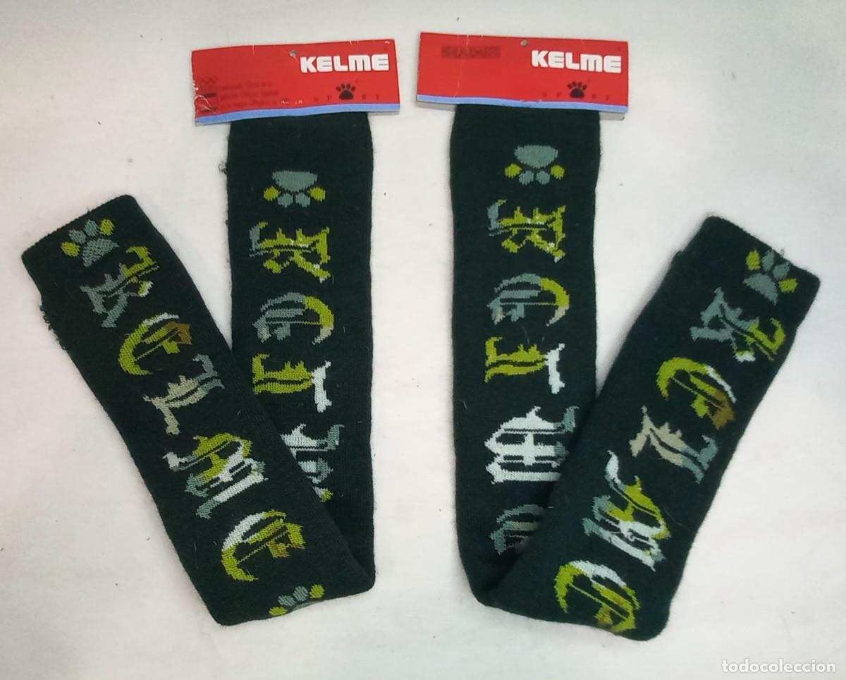 Coleccionismo deportivo: PAREJA DE CALCETINES , CALZAS DE FUTBOL VINTAGE DE LA MARCA KELME - A&Ntilde;OS 90