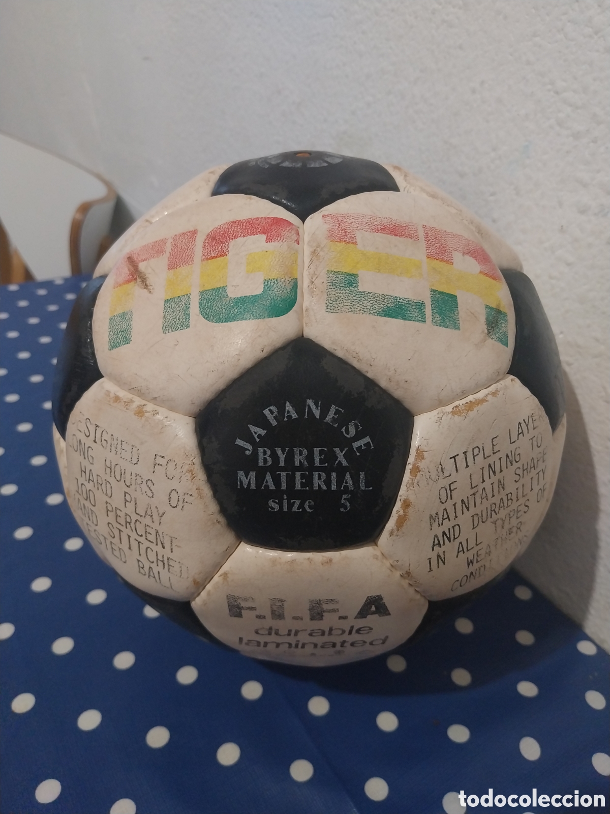 Coleccionismo deportivo: Balon de f&uacute;tbol Tiger a&ntilde;os 80-90