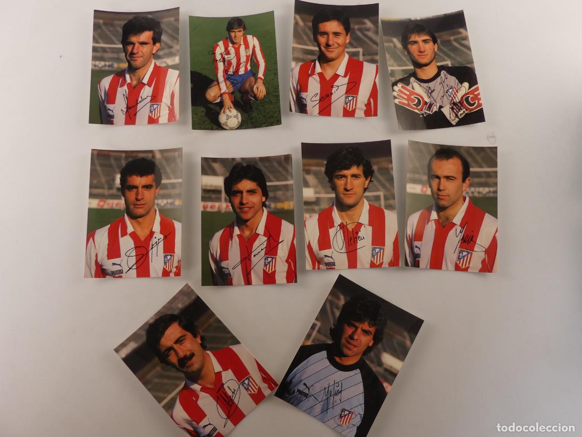 Sammelleidenschaft Sport: FOTOS CON FIRMAS IMPRESAS DE JUGADORES DE ATLETICO DE MADRID