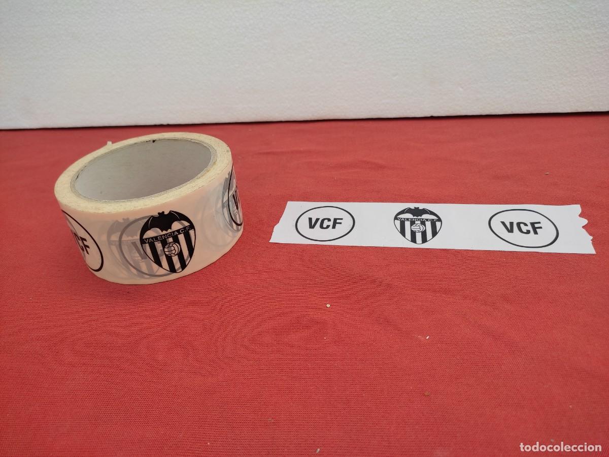 Coleccionismo deportivo: cinta adhesiva o rollo de precinto del Valencia CF - en blanco y megro