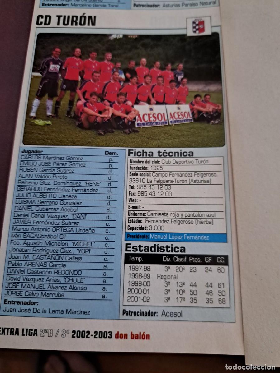 Coleccionismo deportivo: Foto plantilla y jugadores Don Bal&oacute;n 2002-03. CD Tur&oacute;n