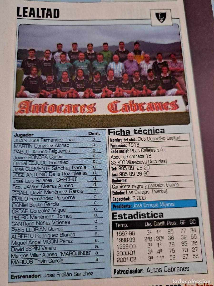 Coleccionismo deportivo: Foto plantilla y jugadores Don Bal&oacute;n 2002-03. CD Lealtad