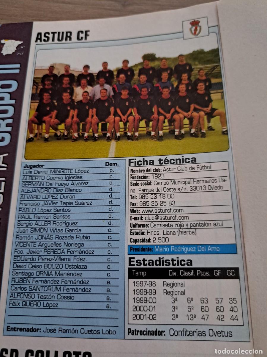 Coleccionismo deportivo: Foto plantilla y jugadores Don Bal&oacute;n 2002-03. Astur CF