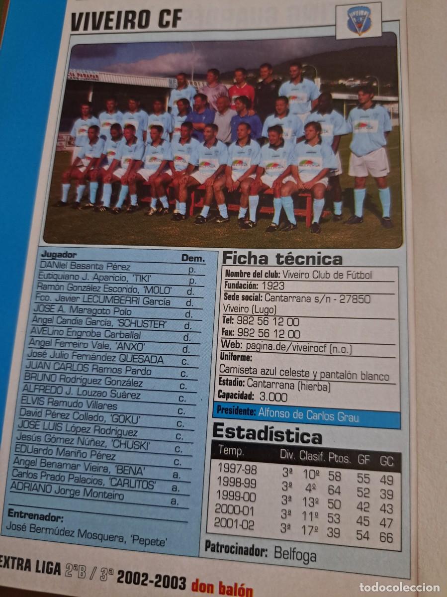 Collezionismo sportivo: Foto plantilla y jugadores Don Bal&oacute;n 2002-03. Viveiro CF