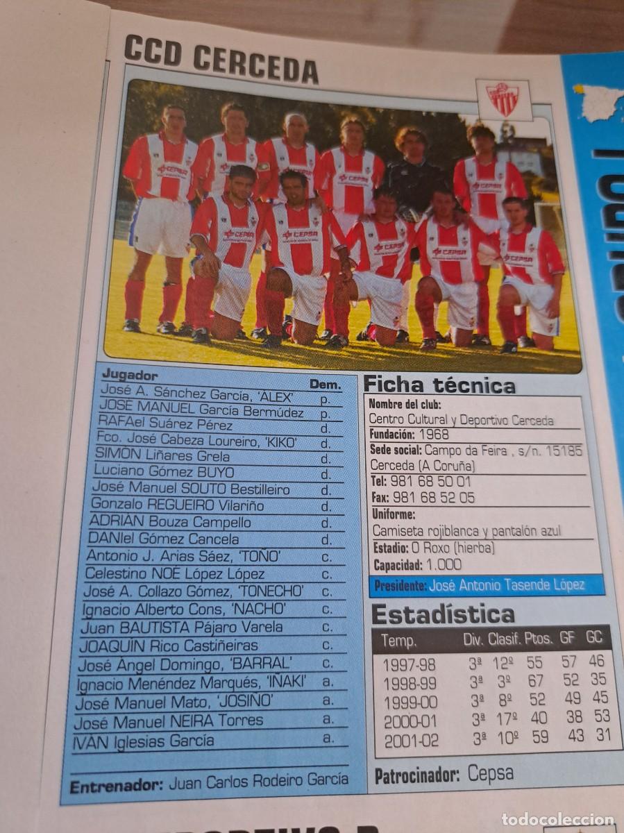 Sports collectibles: Foto plantilla y jugadores Don Bal&oacute;n 2002-03. CCD Cerceda