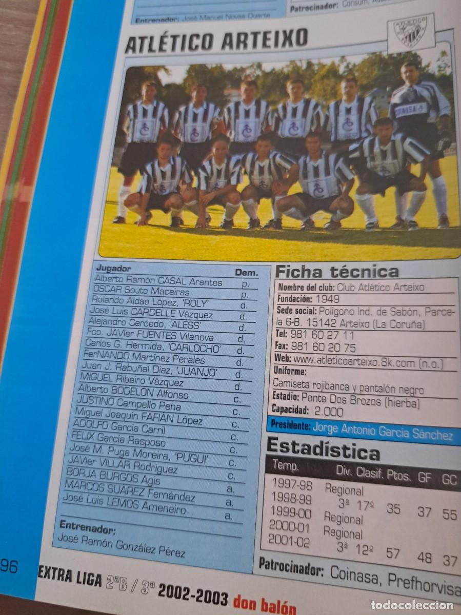 Coleccionismo deportivo: Foto plantilla y jugadores Don Bal&oacute;n 2002-03. Atl&eacute;tico Arteixo