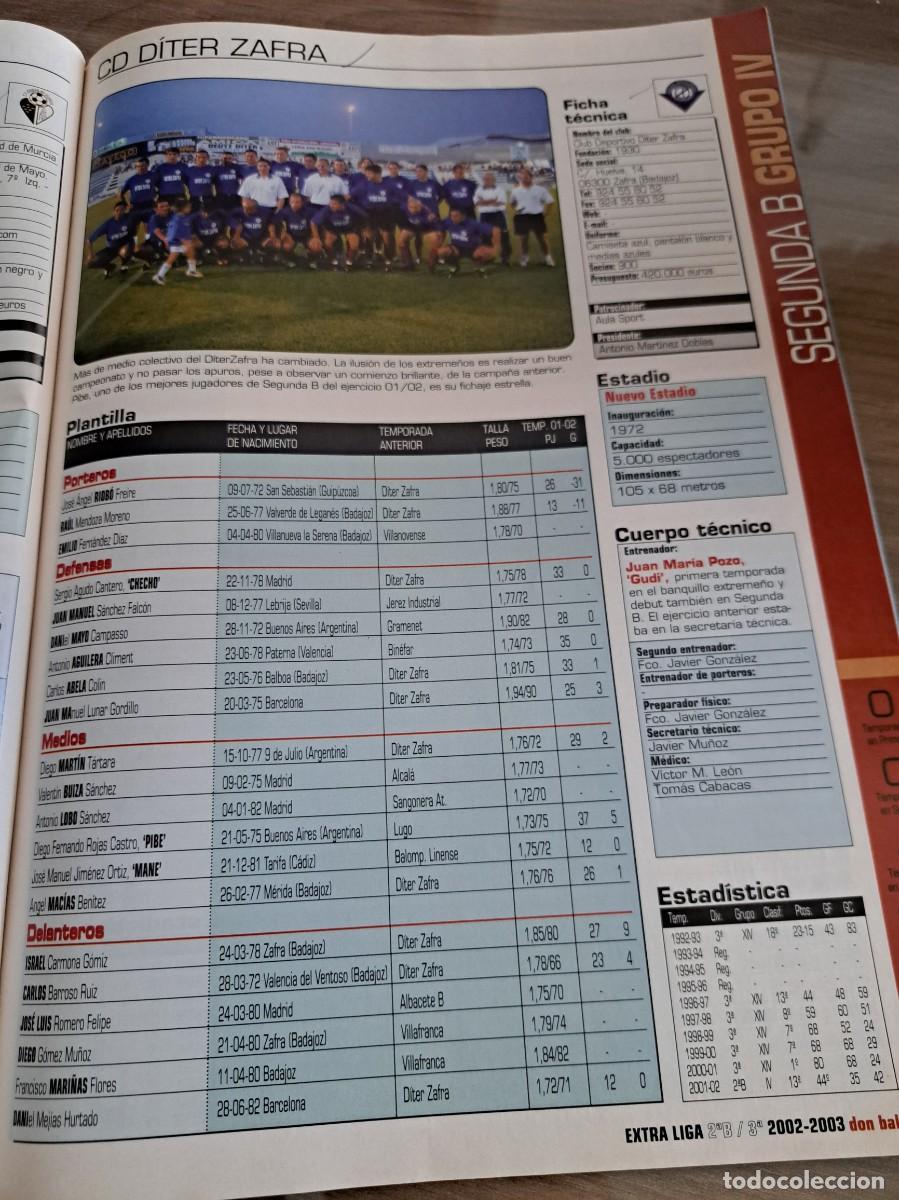 Coleccionismo deportivo: Foto plantilla y jugadores Don Bal&oacute;n 2002-03. CD D&iacute;ter Zafra