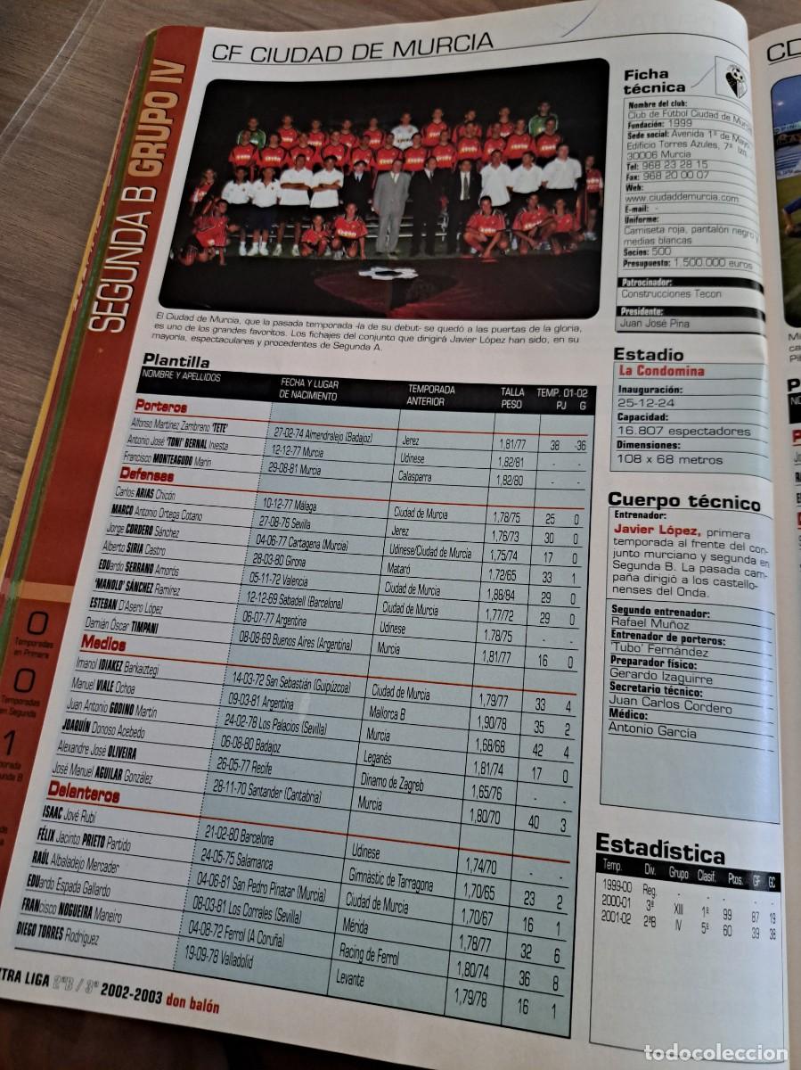 Coleccionismo deportivo: Foto plantilla y jugadores Don Bal&oacute;n 2002-03. CF Ciudad de Murcia