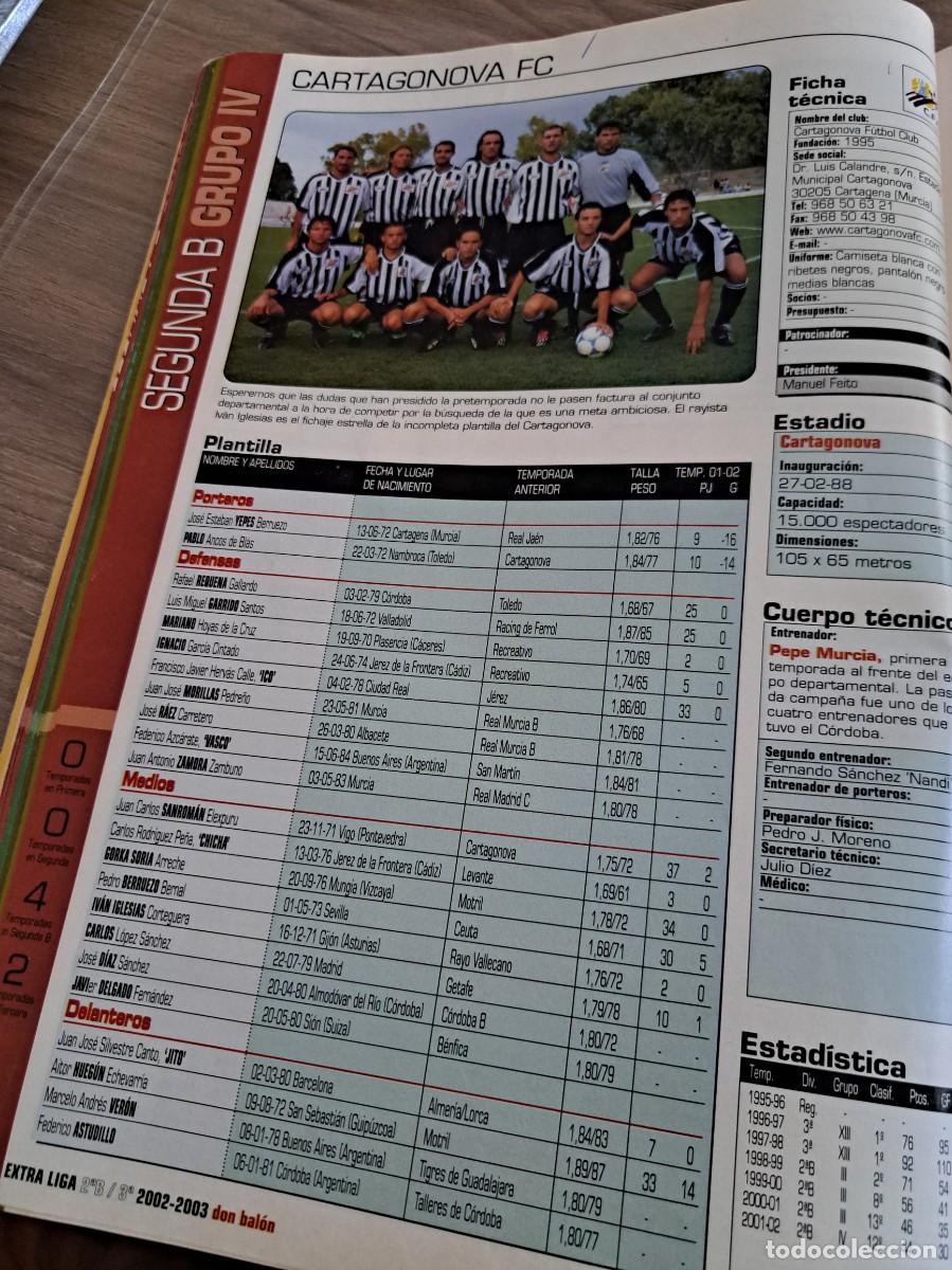 Coleccionismo deportivo: Foto plantilla y jugadores Don Bal&oacute;n 2002-03. Cartagonova FC