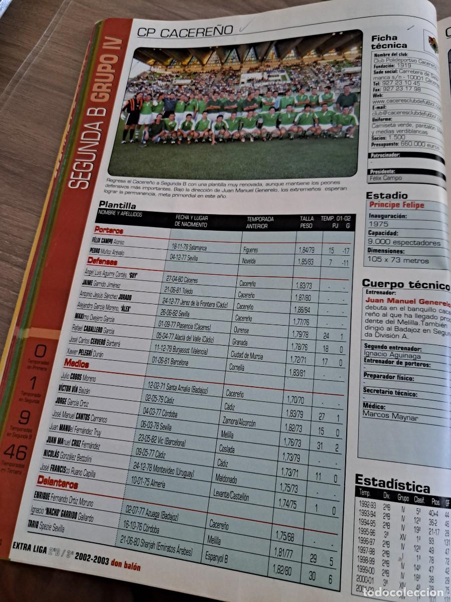 Coleccionismo deportivo: Foto plantilla y jugadores Don Bal&oacute;n 2002-03. CP Cacere&ntilde;o