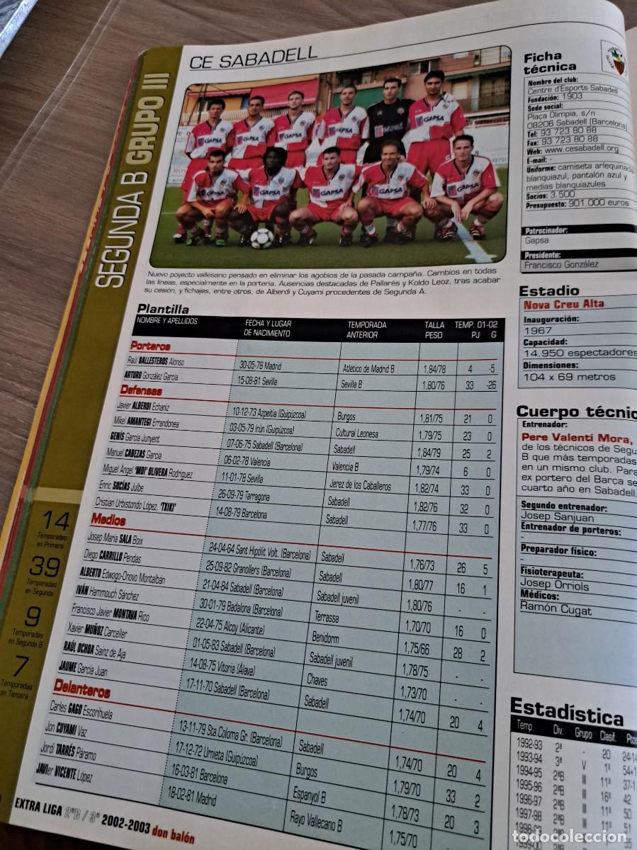 Coleccionismo deportivo: Foto plantilla y jugadores Don Bal&oacute;n 2002-03. CE Sabadell