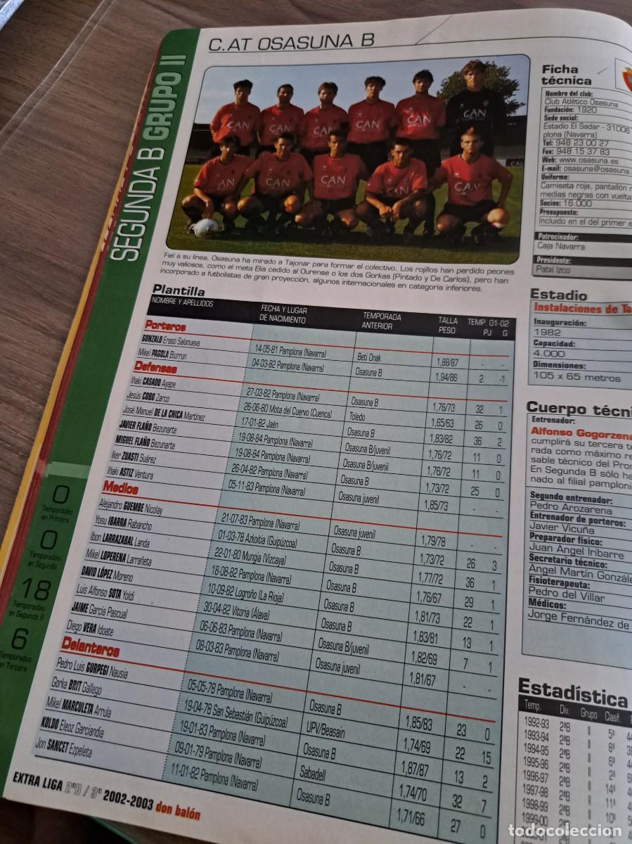 Sports collectibles: Foto plantilla y jugadores Don Bal&oacute;n 2002-03. Atl&eacute;tico Osasuna B