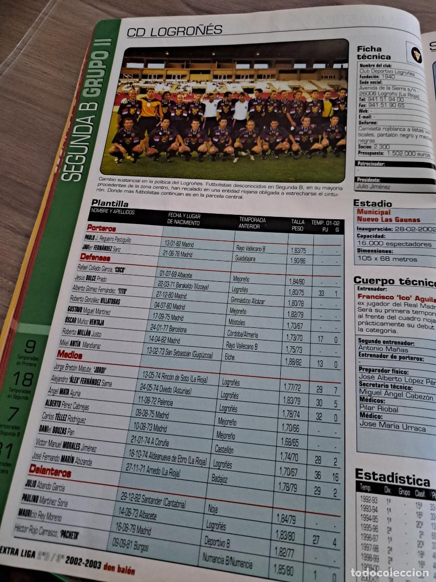Sports collectibles: Foto plantilla y jugadores Don Bal&oacute;n 2002-03. CD Logro&ntilde;es