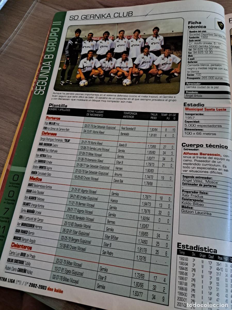 Sports collectibles: Foto plantilla y jugadores Don Bal&oacute;n 2002-03. SD Gernika Club