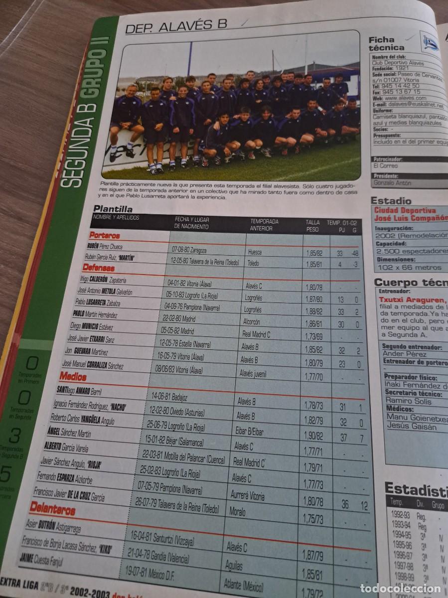 Coleccionismo deportivo: Foto plantilla y jugadores Don Bal&oacute;n 2002-03. Deportivo Alav&eacute;s B