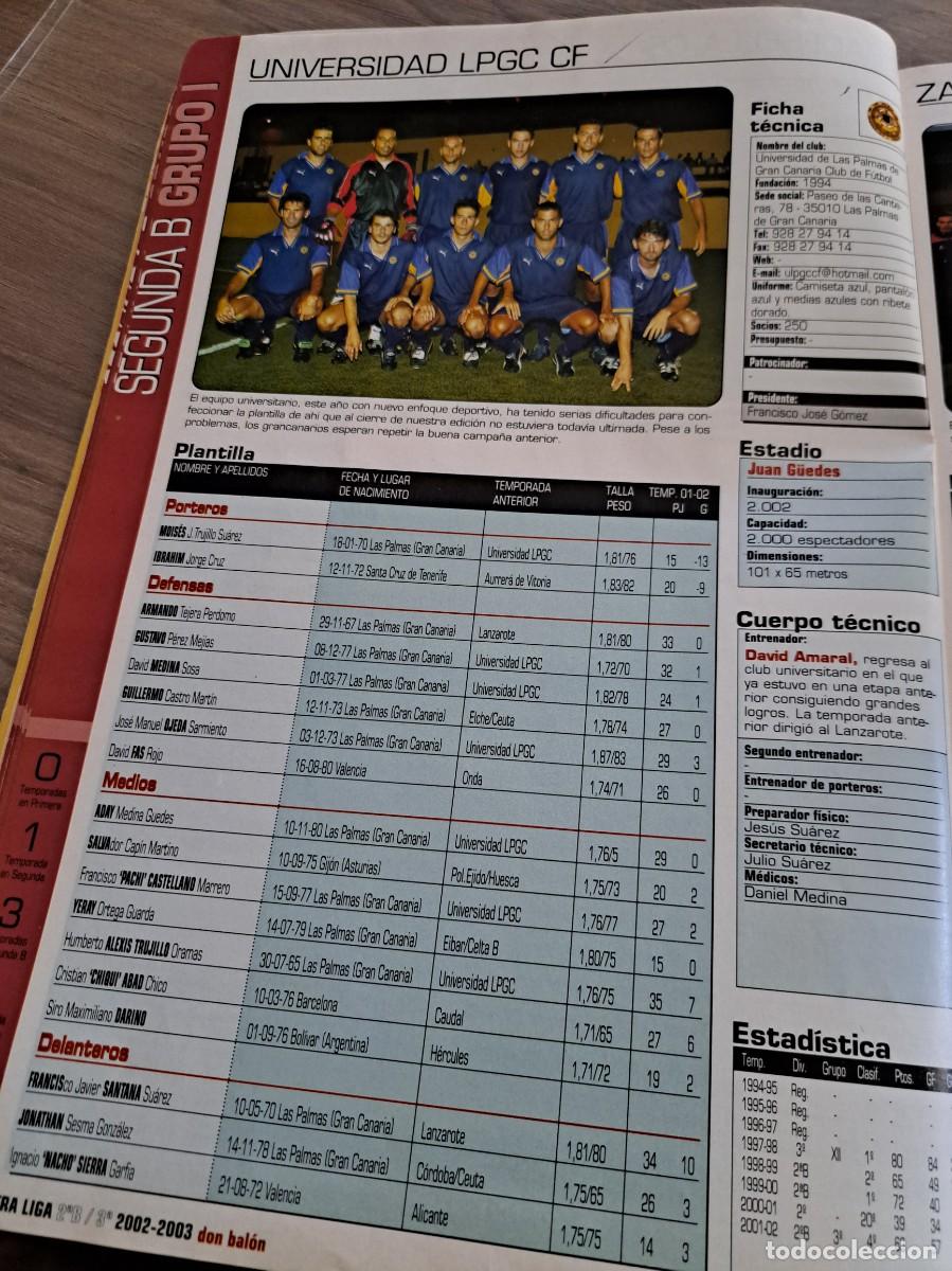 Coleccionismo deportivo: Foto plantilla y jugadores Don Bal&oacute;n 2002-03. Universidad Las Palmas CF