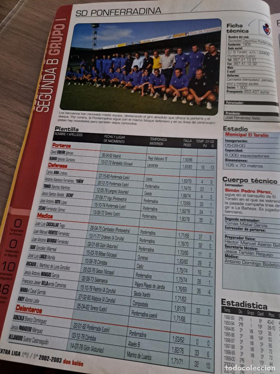 Coleccionismo deportivo: Foto plantilla y jugadores Don Bal&oacute;n 2002-03. SD Ponferradina