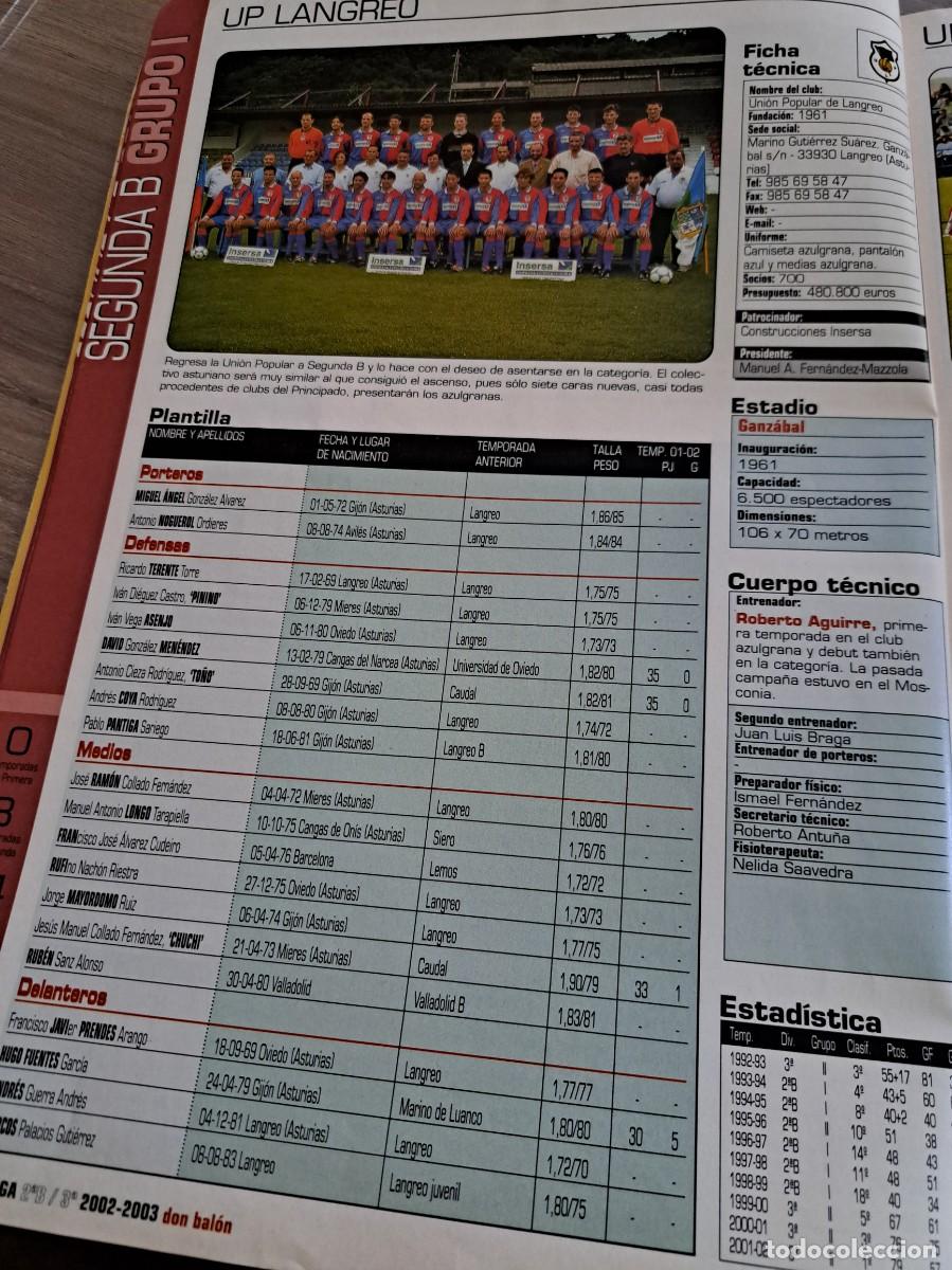 Coleccionismo deportivo: Foto plantilla y jugadores Don Bal&oacute;n 2002-03. UP Langreo